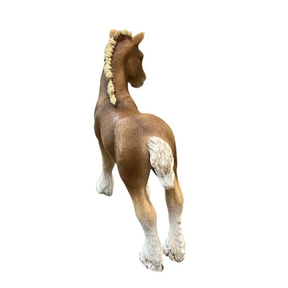 Schleich Clydesdale Foal Horse Animal Figure Retired 13671 Rare Collectible Toy - Picture 3 of 5